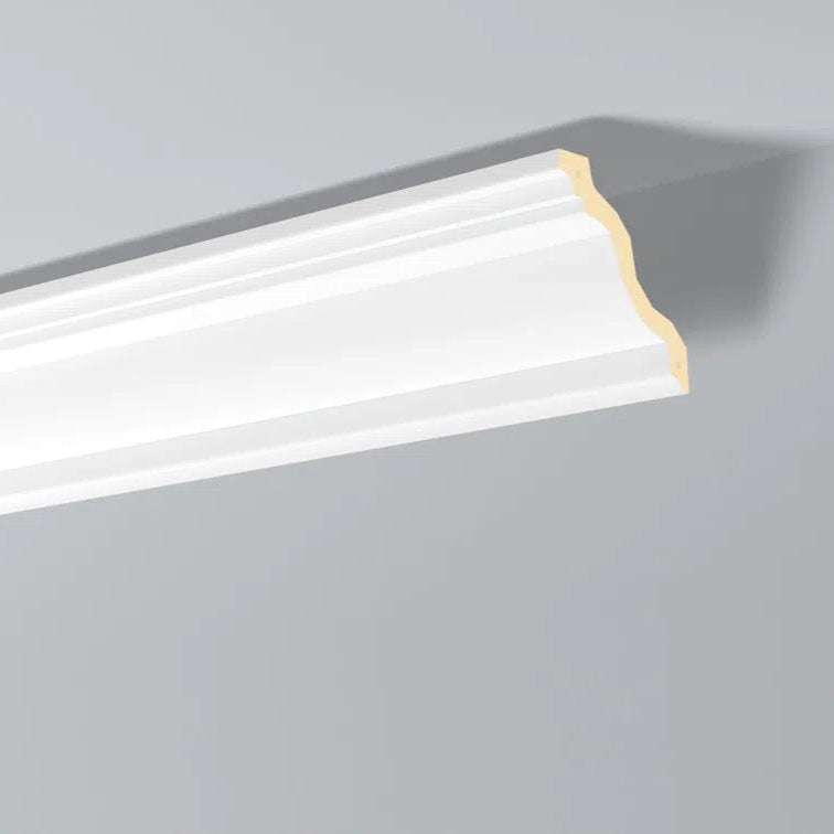 ANTHEA WT11 2.44M NMC ceiling coving on a white ceiling | DecorMania UK